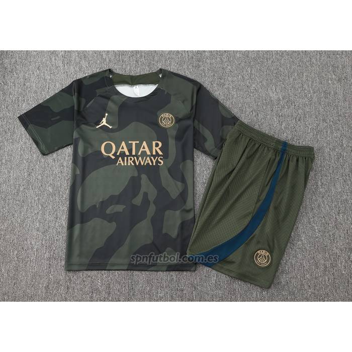 Chandal del Paris Saint-Germain Jordan Manga Corta 2024-2025 Verde - Pantalon Corto